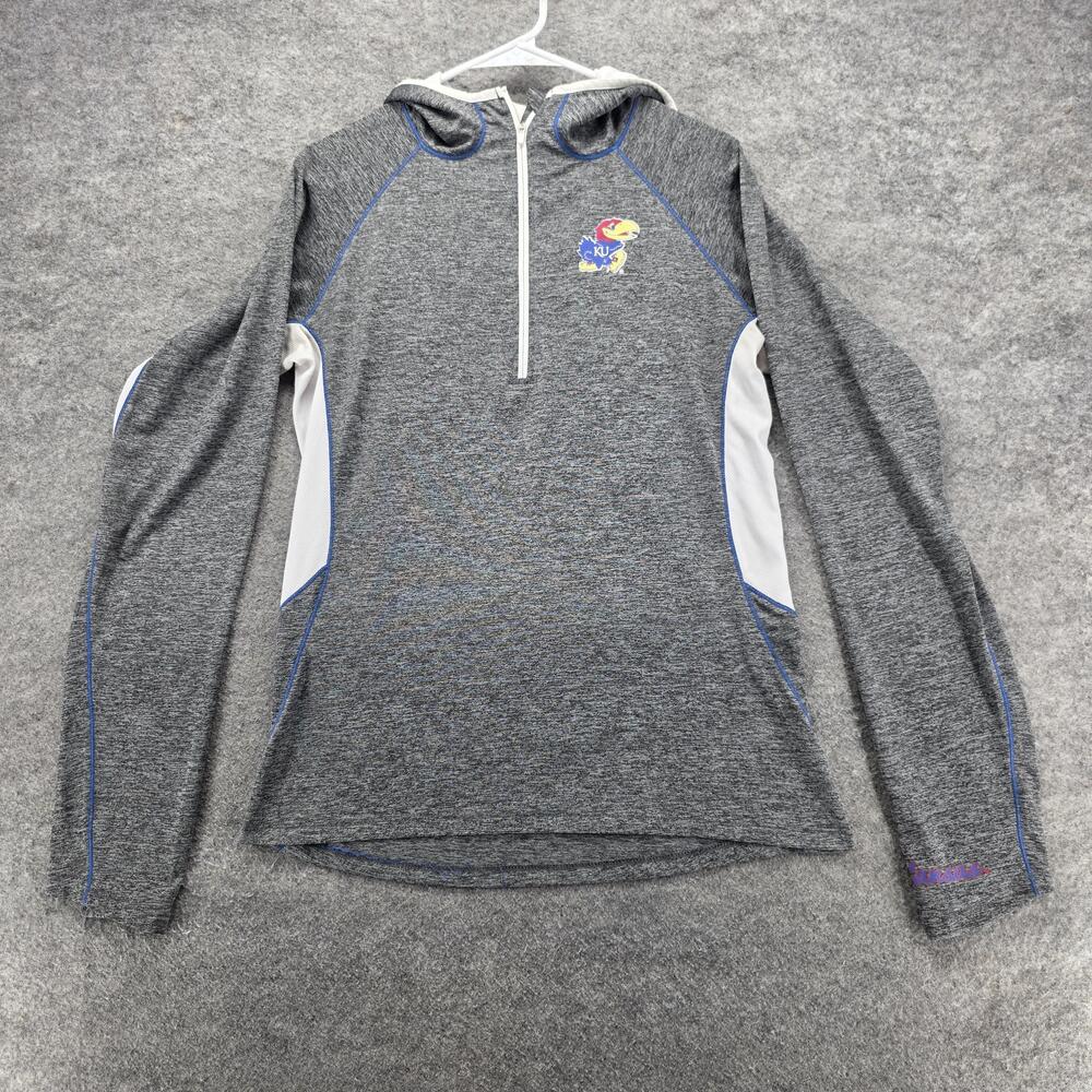Kansas Jayhawks Shirt Hoodie Mens Medium NCAA Basketball Pullover Jayhawks